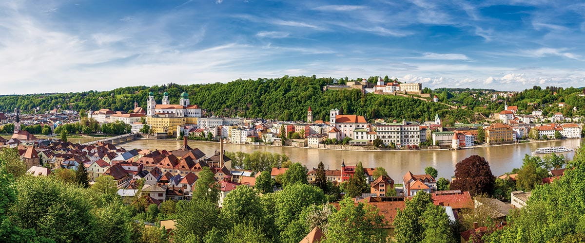 Panoramic views over Passau